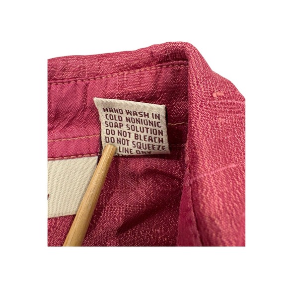 Anu By Natural Raw Silk Button Up Top Pink Sz M Capsule Basic Luxury Minimalist - Picture 8 of 9